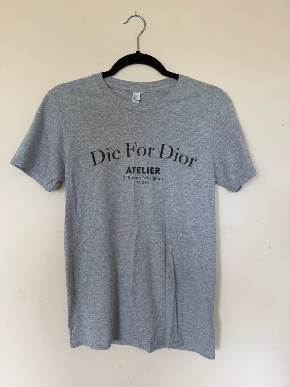 Gray 'Die For Dior' Atelier Graphic Women’s T-Shirt